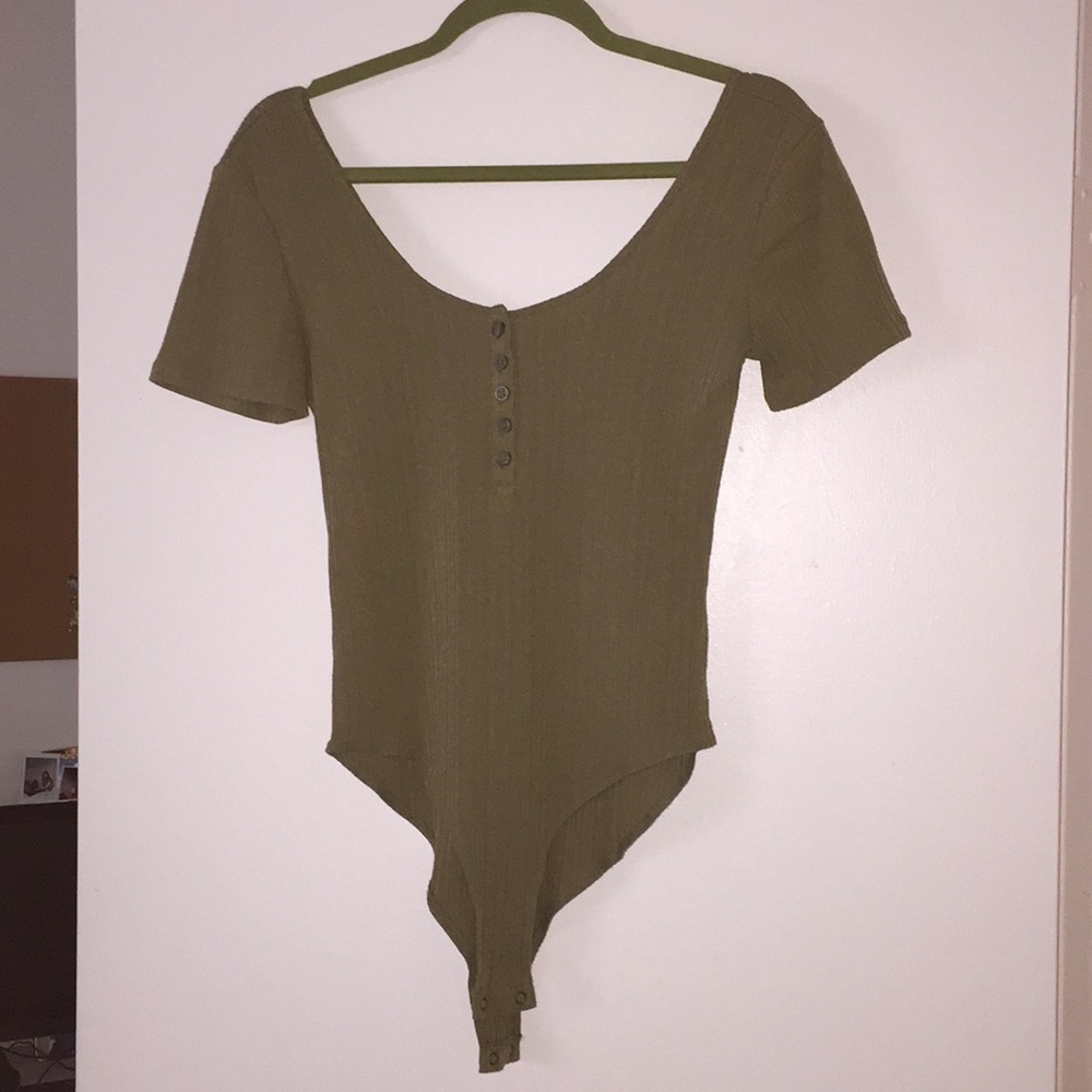 Olive green body suit